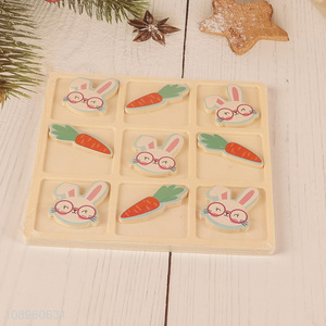 Hot items animal series wooden tic tac toe toy for kids