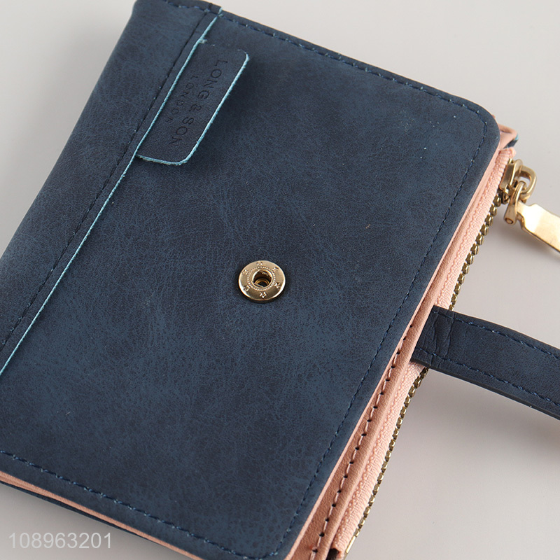 Good Quality Fashion PU Leather Wallet Credit Card Holder for Women