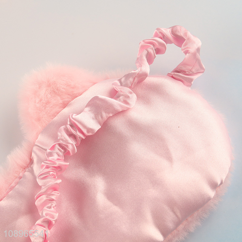 Wholesale Cute Plush Blindfold Fluffy Sleeping Eye Mask for Women