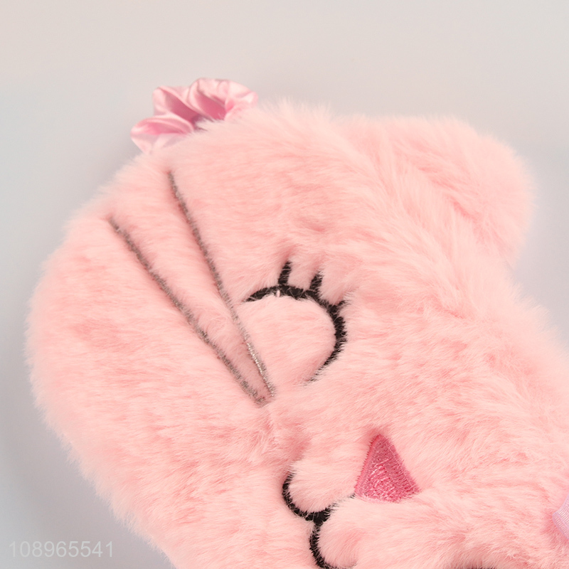 Wholesale Cute Plush Blindfold Fluffy Sleeping Eye Mask for Women