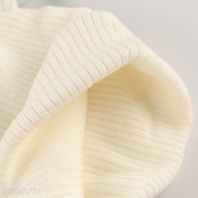 Good Quality Cute Bear Ear Beanie Winter Knit Hat Cuffed Beanie Cap