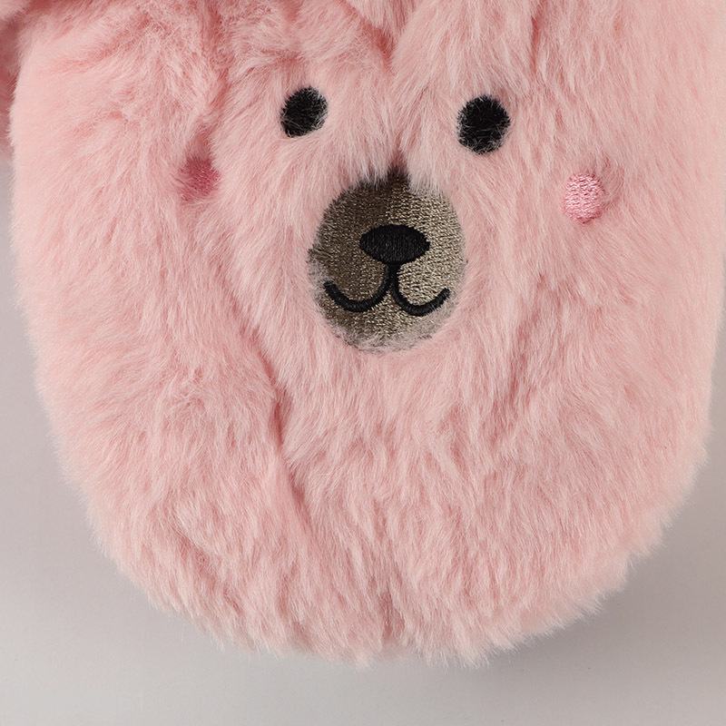 New style pink non-slip winter warm slipper socks