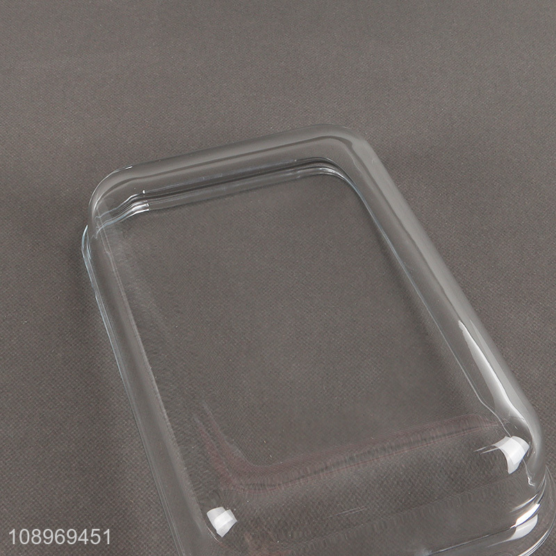 New arrival rectangle clear heat-resistant bakeware tray baking pan