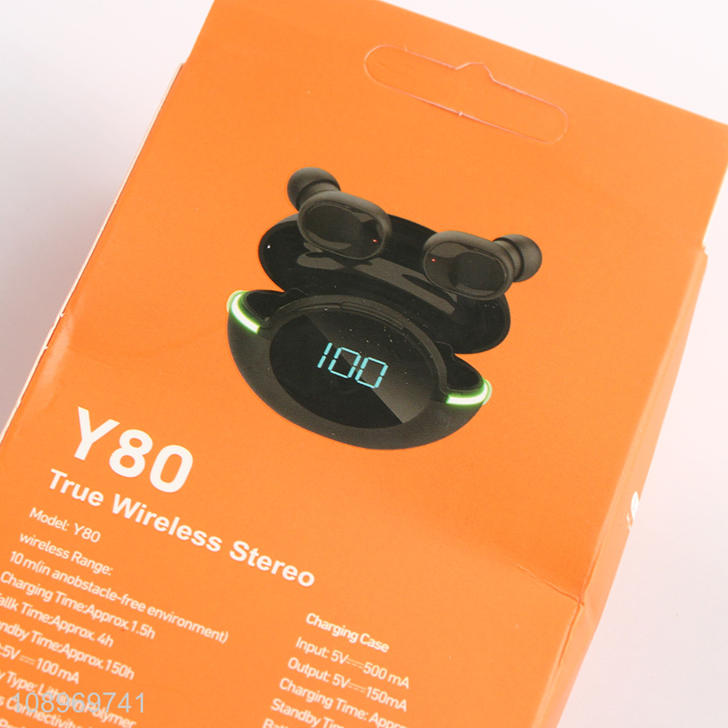 New Product Wireless Bluetooth Earbuds Waterproof LED Display Headphones