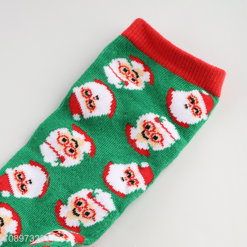 Hot Selling Winter Cozy Christmas Crew Socks Mid-Calf Socks for Women