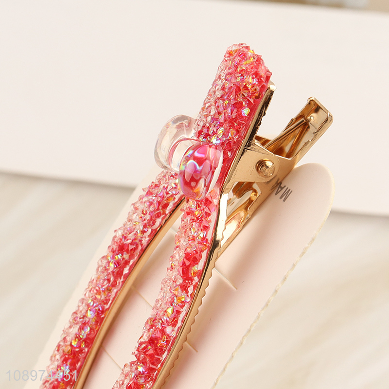 Hot Selling Glitter Resin Hair Barrettes Fashion Hair Clips