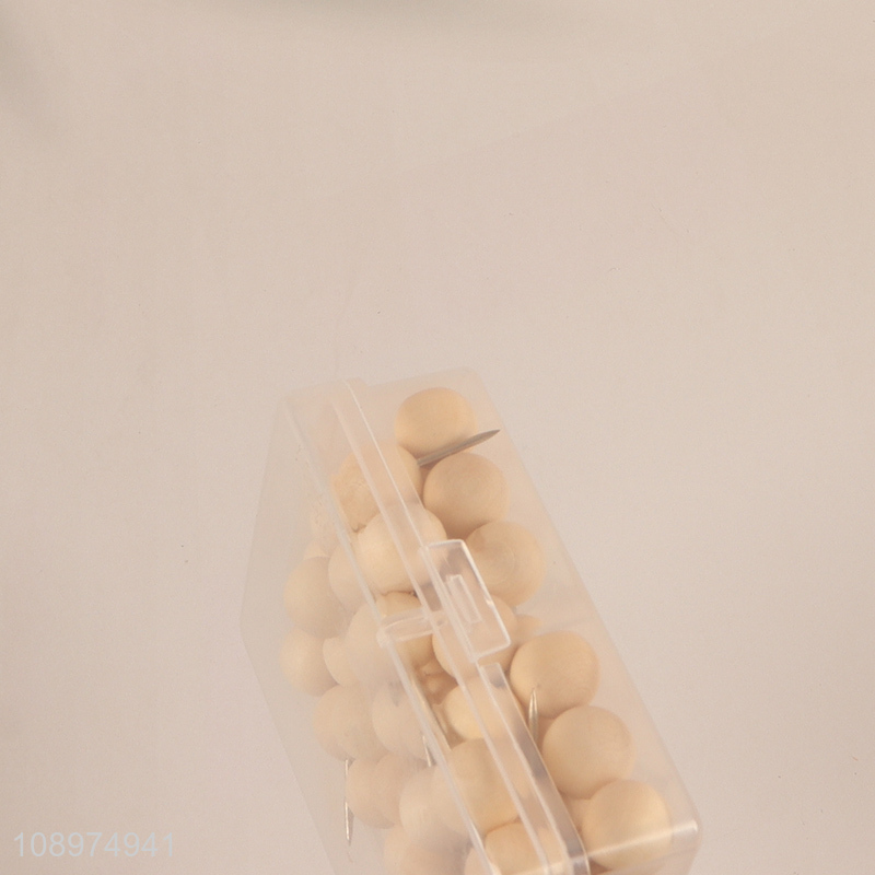 Hot products round wooden map tacks marking pushpin for sale