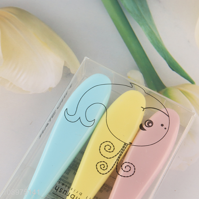 Top products 3pcs multicolor oral care soft toothbrush set