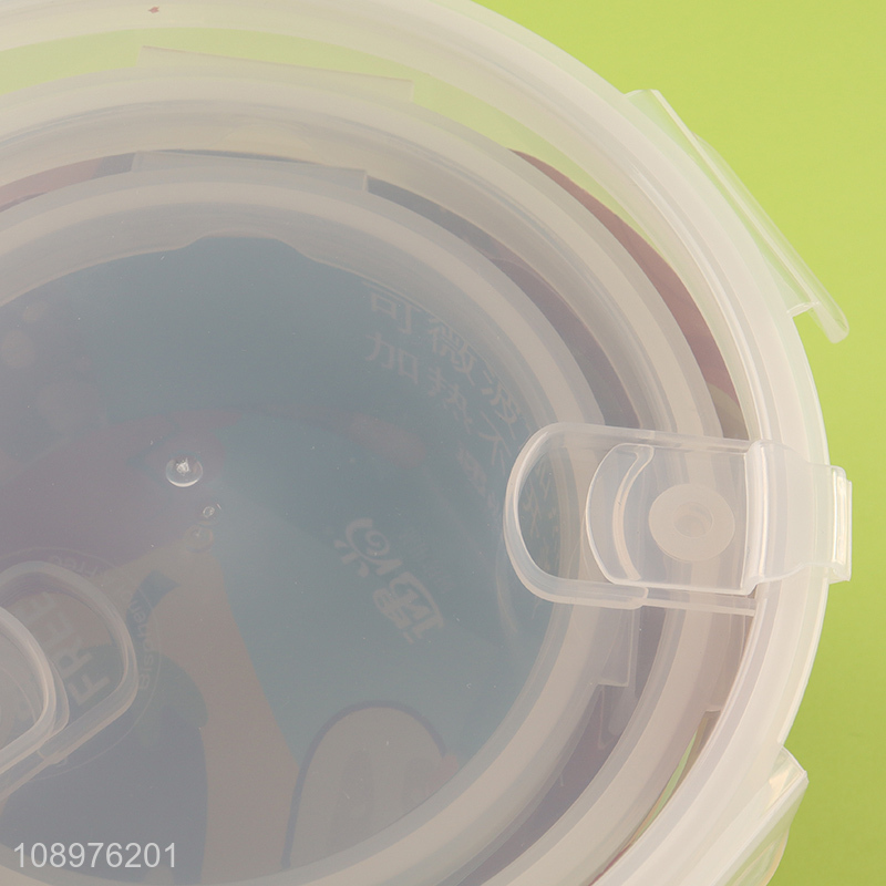 Factory price round sealed food container storage box with lid