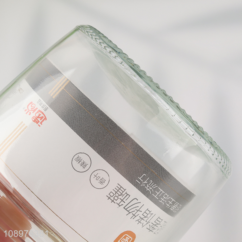 Low price glass round sealed storage jar for home