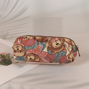 Wholesale Cute Bear Printed <em>Pen</em> <em>Bag</em> Large Capacity Pencil Pouch for Kids