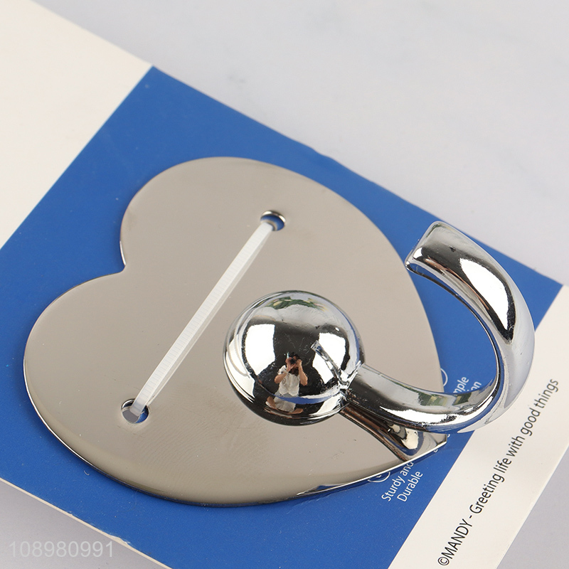 Factory direct sale heart shape stainless steel hook wall-mounted hook