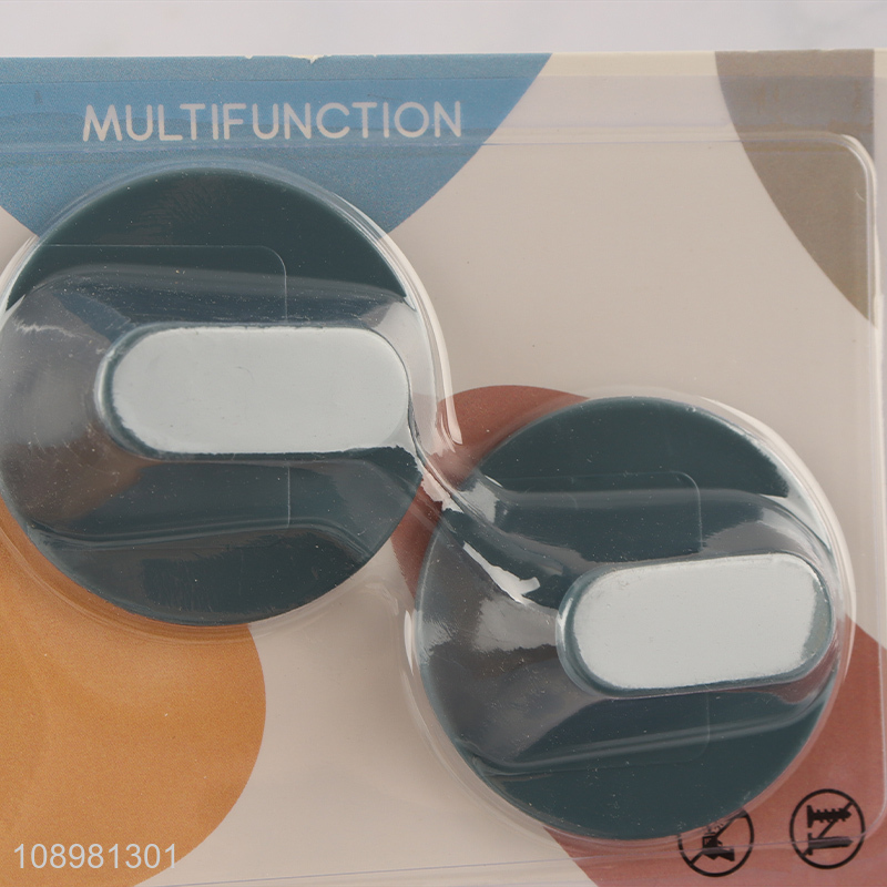 Top selling 2pcs round sticky hook adhesive hook for bathroom kitchen