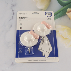 Hot items 2pcs bathroom kitchen sticky <em>hook</em> adhesive <em>hook</em> <em>plastic</em> <em>hook</em>