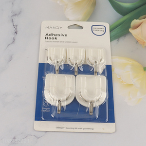 Popular products 5pcs u-shaped sticky <em>hook</em> adhesive <em>hook</em> <em>plastic</em> <em>hook</em>