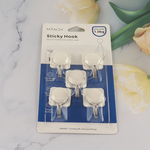 Top sale 5pcs <em>bathroom</em> kitchen sticky hook adhesive hook <em>set</em>