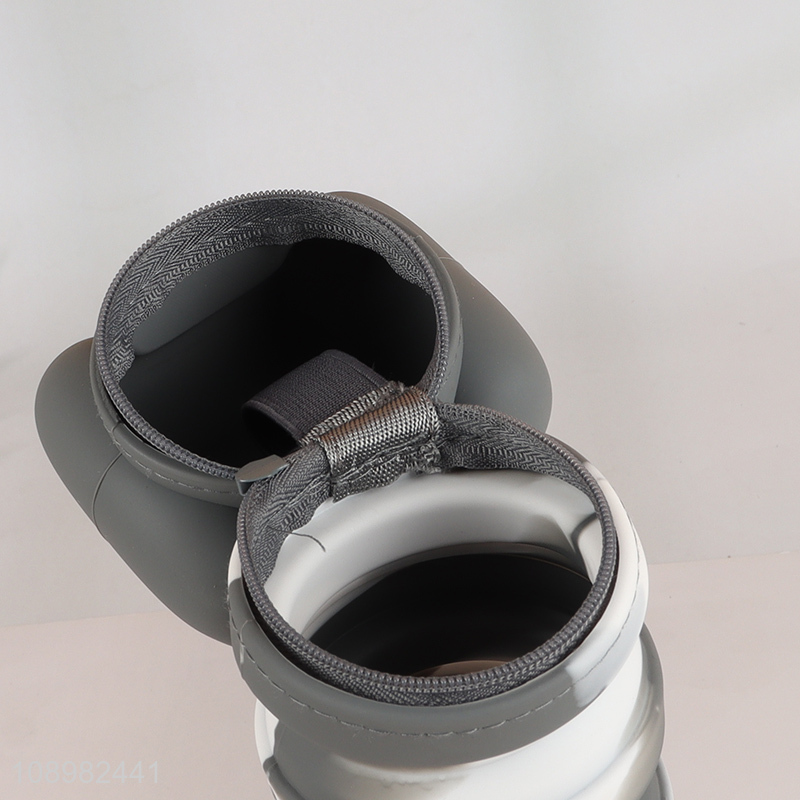 Good Quality Silicone Zipper Pencil Bag Big Capacity Retractable Pencil Pouch