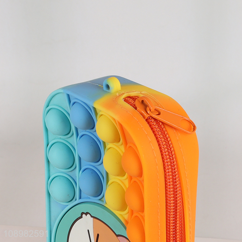 Hot Selling Silicone Pencil Pouch Portable Waterproof Pop It Pencil Bag