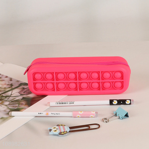New Arrival Silicone Pencil Bag Pop It Pencil Pouch for Adults Kids Teens