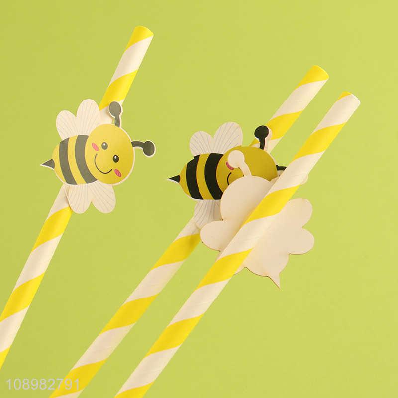 China factory cartoon been disposable paper drinking straw for sale