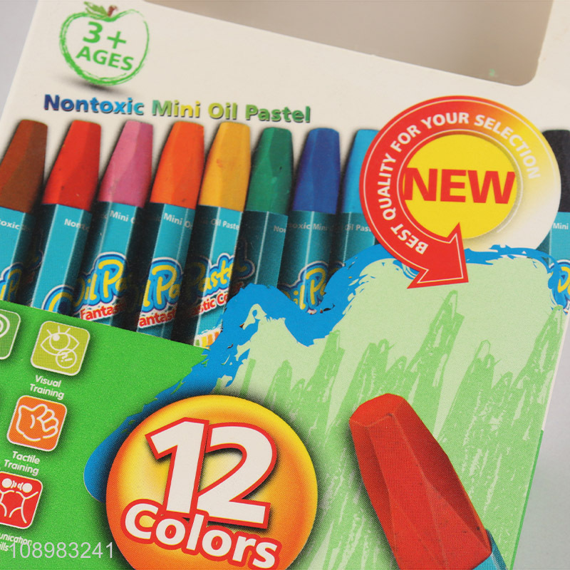 Best selling 12colors non-toxic kids art supplies crayon set