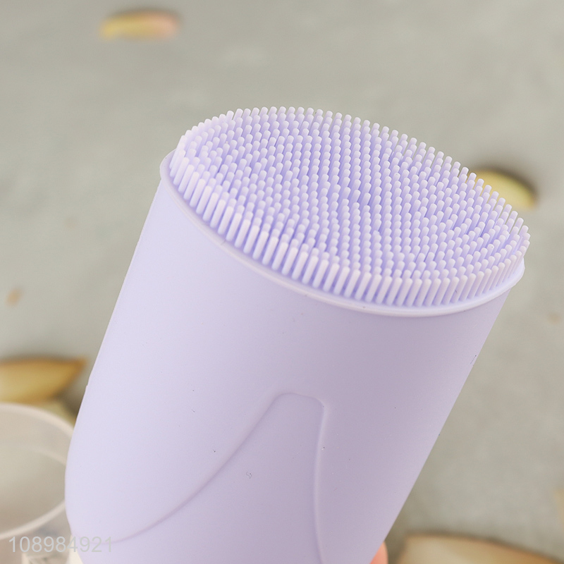 Hot products portable silicone travel toiletries bottle with facial brush