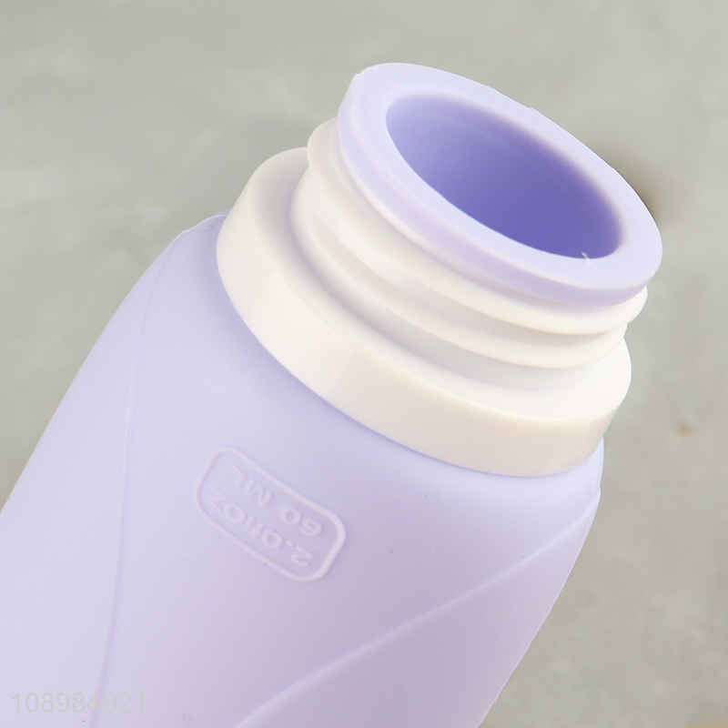 Hot products portable silicone travel toiletries bottle with facial brush