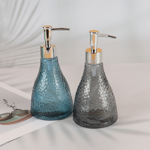 Good Quality Colored Glass Soap Dispenser Shampoo Bottle Shower Gel Bottle