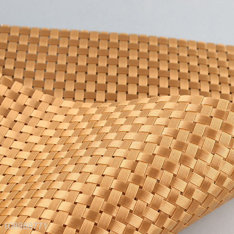 China supplier golden rectangle textilene dinner mat place mat