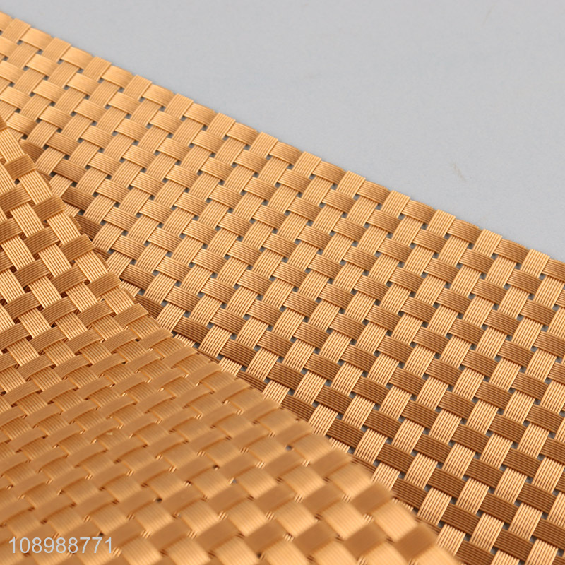 China supplier golden rectangle textilene dinner mat place mat