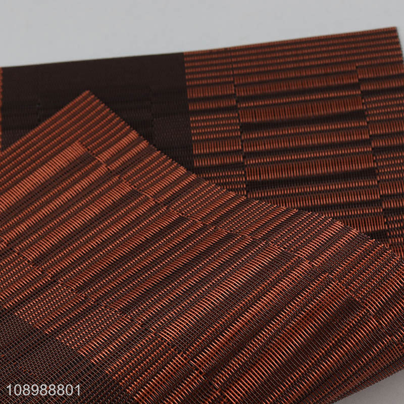 Yiwu market rectangle anti-slip textilene dining table place mat