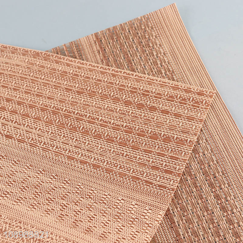 Popular products rectangle anti-slip jacquard placemat for tabletop decoration