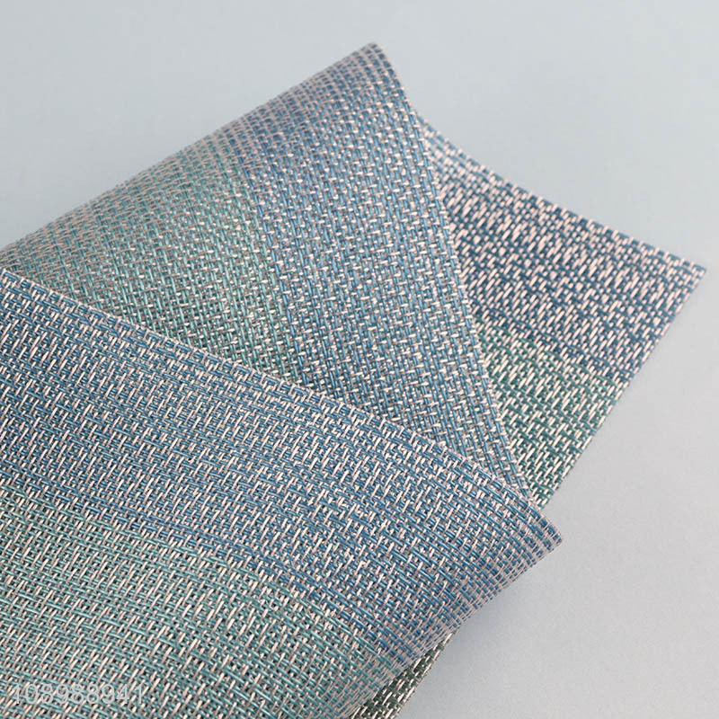 Yiwu market rectangle tabletop decoration textilene place mat dinner mat