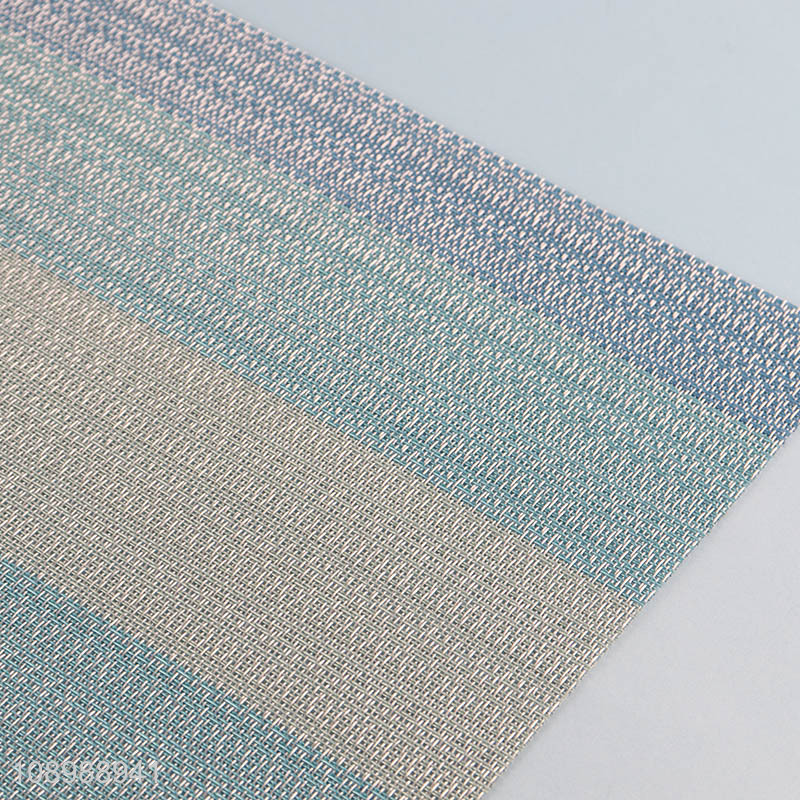 Yiwu market rectangle tabletop decoration textilene place mat dinner mat