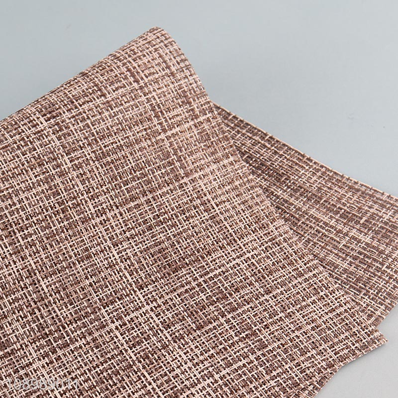 Low price rectangle anti-slip jacquard placemat dinner mat for sale