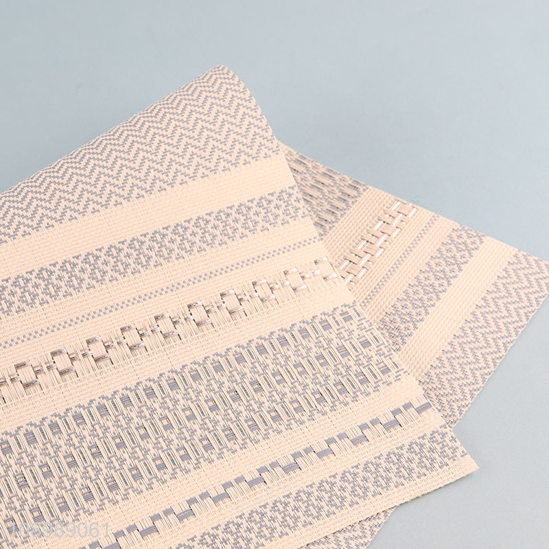 Good selling rectangle anti-slip textilene table dining place mat dinner mat