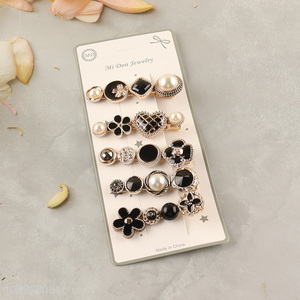Yiwu market fashionable alloy girls <em>hairpin</em> hair accessories with pearl