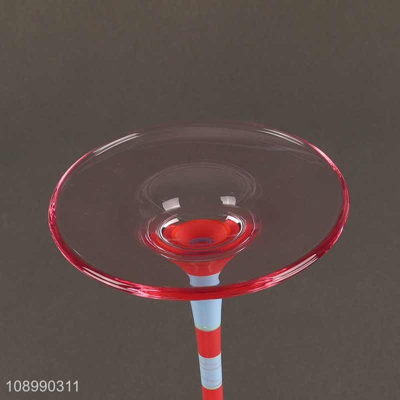 China Product Colored Wine Glasses Corktail Champagne Martini Glasses