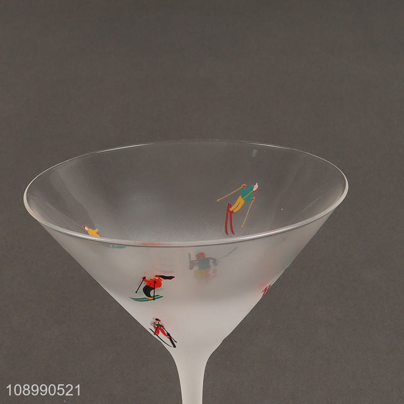 Factory Price Colored Wine Glasses Corktail Champagne Martini Glasses