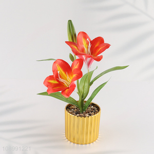 Hot selling natural artificial potted plant fake flower for home decor
