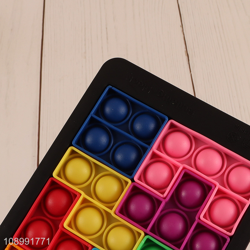 New Product 8PCS Building Blocks Puzzle Push Pop Puzzle Fidget Toy