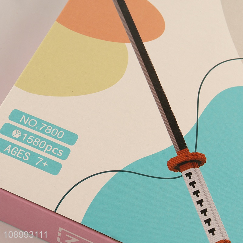 Hot items sword shape kids building block assembly toy educational toy