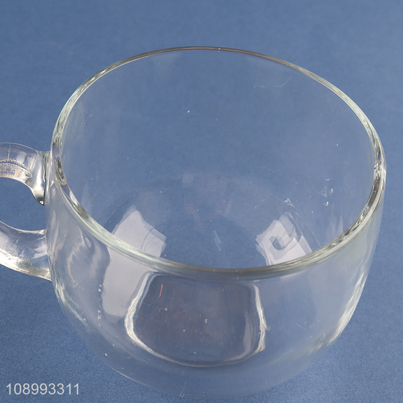 Top products clear unbreakable glass water cup drinking cup with handle