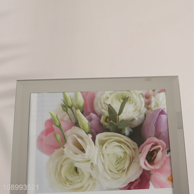High Quality Rectangular Glass Picture Frame for Home Tabletop Decoration