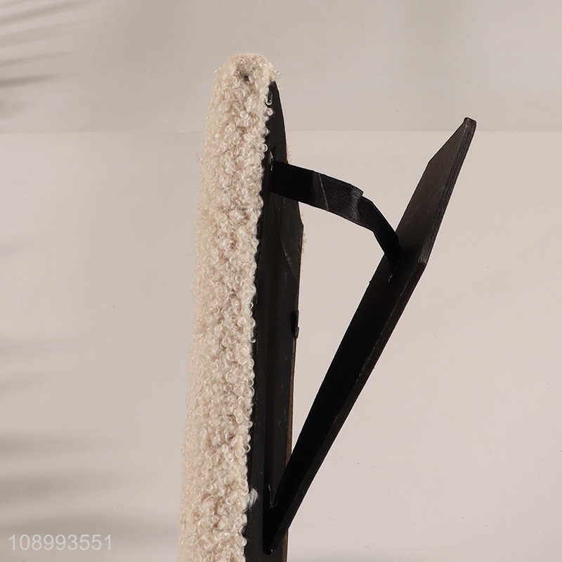 New Arrival 4X6 Inch Teddy Fleece Wooden Photo Frame for Vertical or Horizontal Wall Mounting