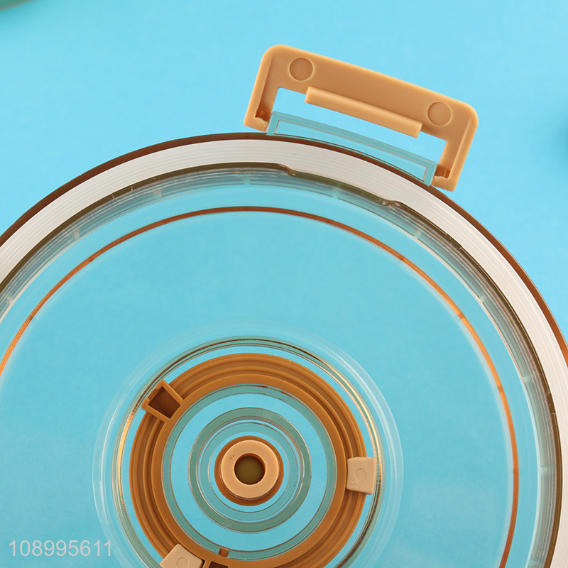 Hot sale home kitchen vacuum glass crisper glass food container with lid