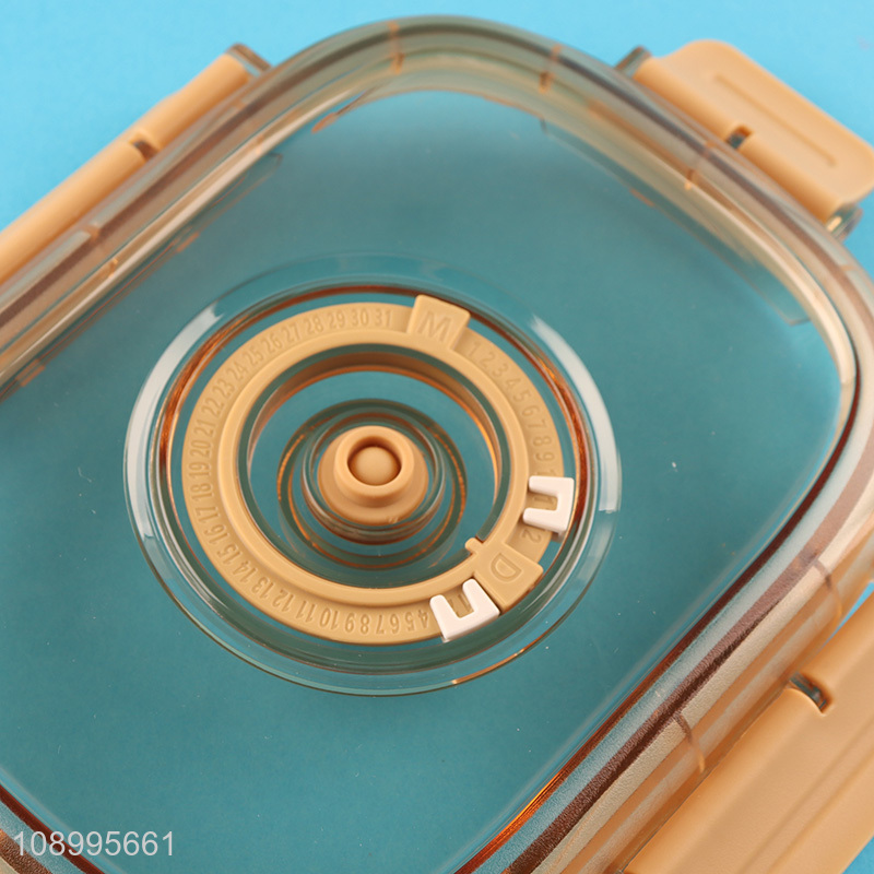 Low price 2compartment kitchen glass food container preservation box