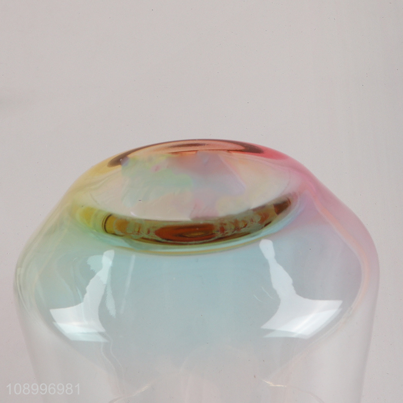 High Quality Rainbow Color Glass Water Juice Milk Cup Drinking Cup