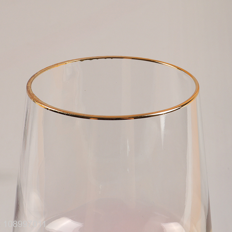 China Imports Rainbow Color Long Stem Wine Glasses Wine Goblet for Wedding