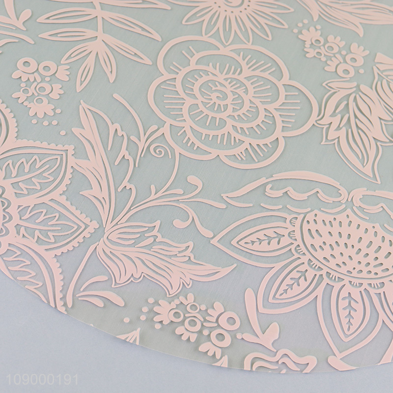 Best sale round pvc anti-slip place mat dinner mat for tabletop decoration